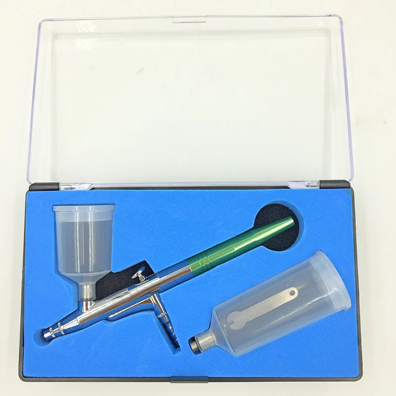 Airbrush Tool Dual Action Gravity Feed 0.3mm Nozzle Spray Gun Cake Decorating Brushes For Nail Manicure With Wrench Straw
