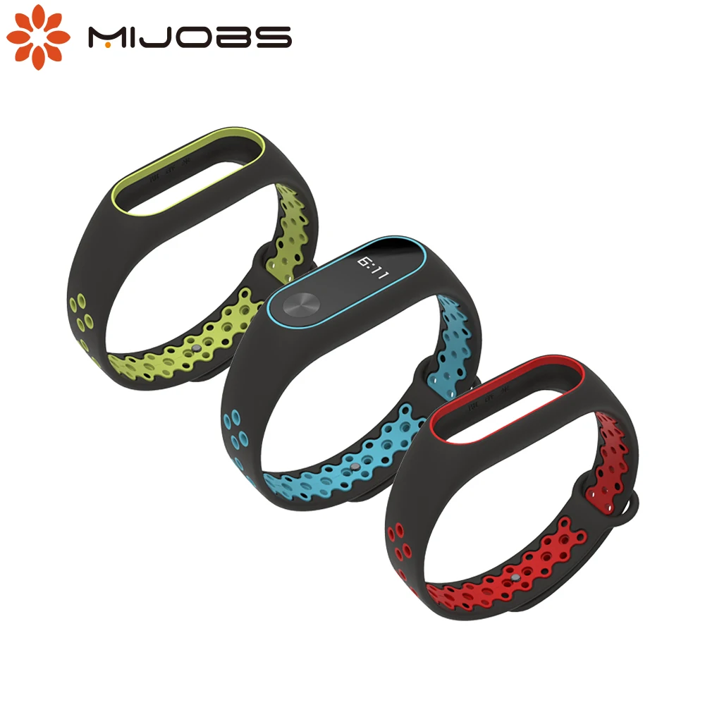 Strap for Mi Band 2 Bracelet Wristband for Xiaomi Band 2 Silicone Breathable Wrist Opaska Pasek for Miband Correa Wrist Straps