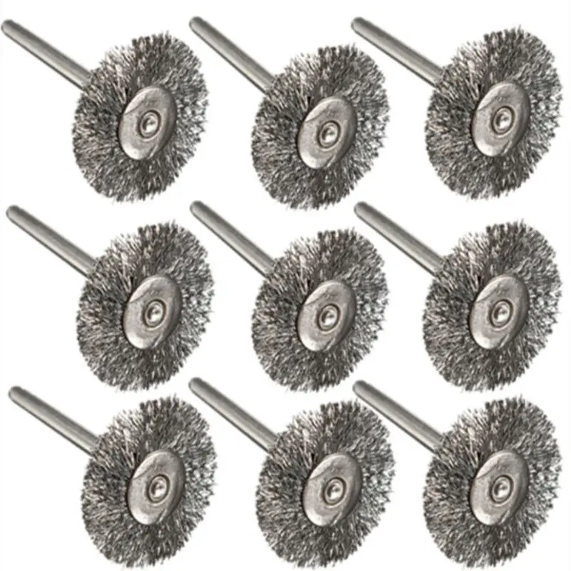 10 pz 18mm/20mm/22mm/25mm/40mm filo matita pennello ruota, per utensili rotanti Die Grinder Mini trapano lucidatura accessori