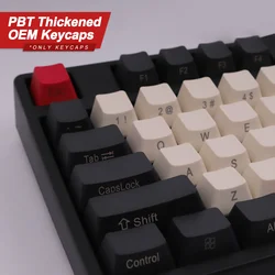 Keycaps per tastiera meccanica colore rosso nero PBT profilo OEM altezza 104 tasti per 60% 80% GK61 SK61 Anne Pro 2