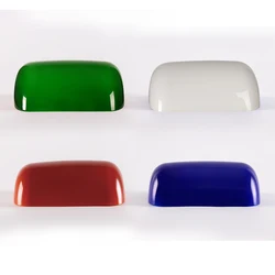 Bianco/verde/blu/ambra paralume di vetro di colore banchieri lampada ombra della copertura di accessori per L'illuminazione di dimensioni standard 227 millimetri