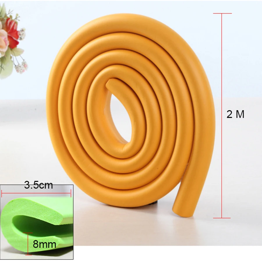 U Shape Baby Safety Equipment Glass Table Edge Strip Corner Protector Home Furniture Child Protection Guards Cover with Tape