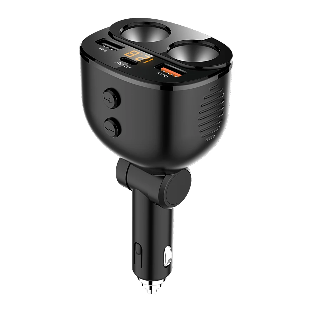 

Car Charger with QC3.0/Type-c Port/PD Fast Charging,Multi-Port Cigarette Lighter Adapter,Socket Splitter for Vehicle