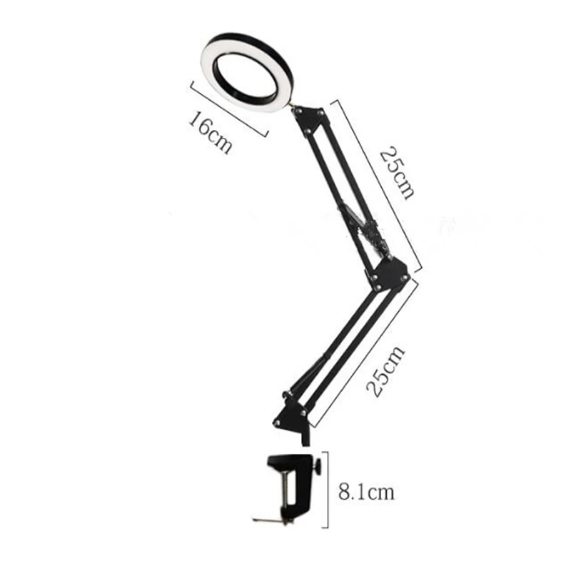Lámpara de escritorio con puerto de recarga USB, luz de mesa plegable, regulable, lectura, estudio, Control, lupa, herramienta ajustable, gran oferta