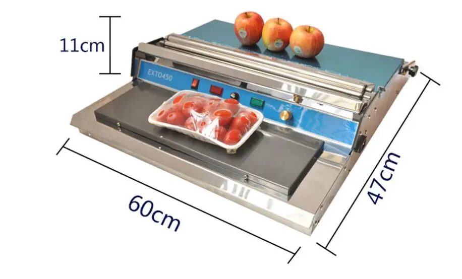 

Food Saver Simple Hand Wrapper Manual Wrapping Machine Use Fresh Plastic Film Wrapper Packing Machine Small Packer HW-450