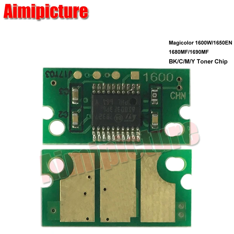 Magiccolor 1600 1650 1680 1690 Toner Chip For Konica Minolta 1600w 1650NE 1680MF 1690MF Toner Cartridge Chip 2.5K