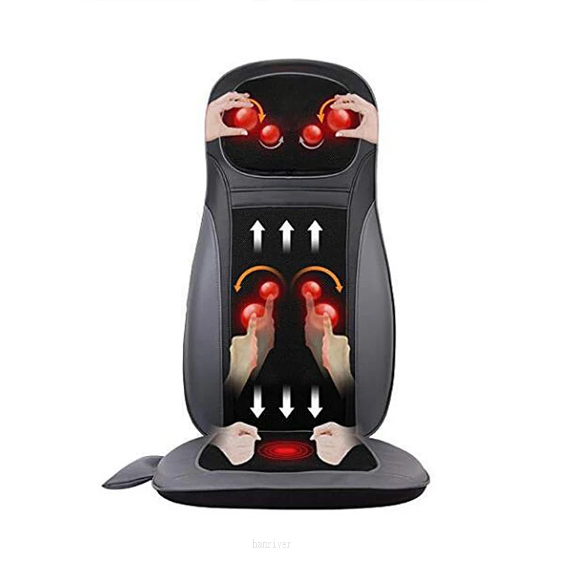 Electric Back Massager Cervical Heating Neck Waist shiatsu Cushion Household Whole Body kneading Massage For Chair