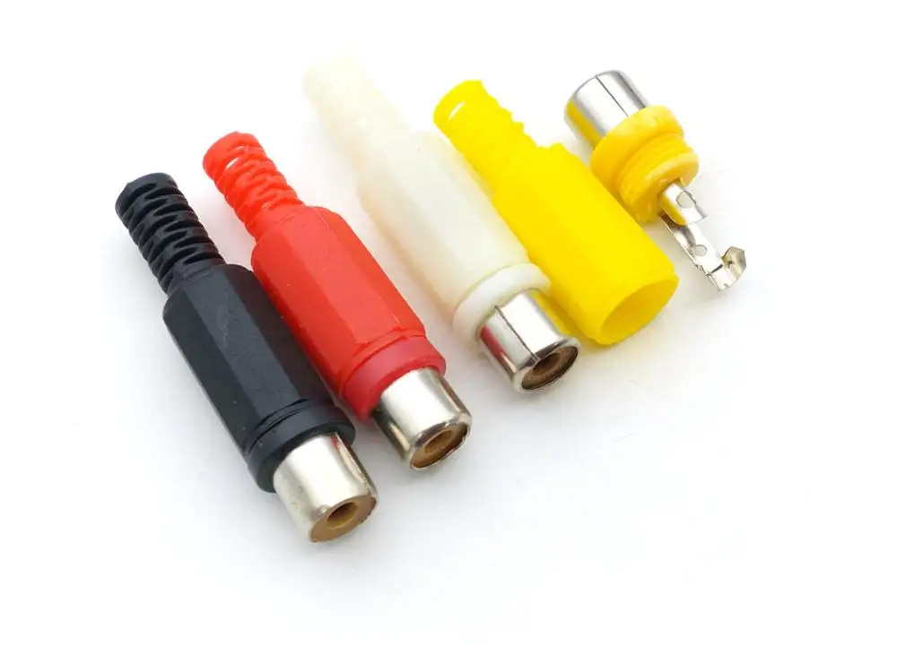 40pcs RCA Plug Solder Type Audio Cable Connector adapter