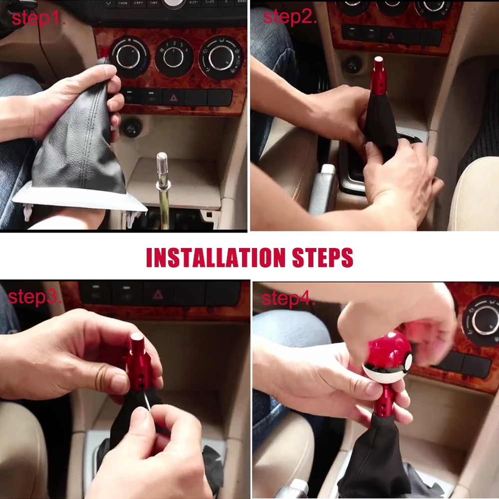 M12x1.25mm Universal Gear Shifter Shift Knob Adapter Fit Racing Non Thread Converter Auto Gear Shifter Shift Knob SFN057