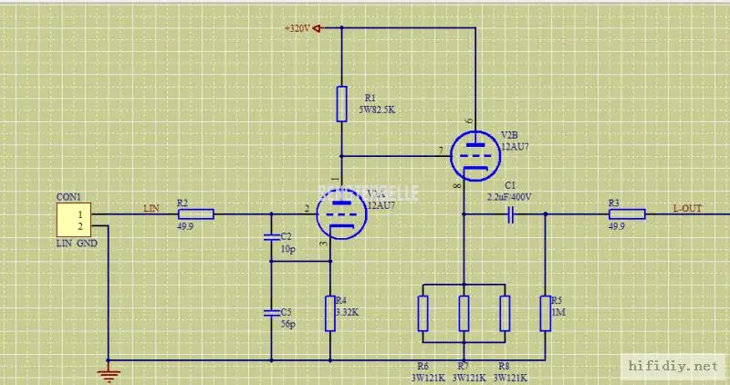 Référence Conrad-Johnson PV12 Circuit 12AU7 Tube Preamplifier Board