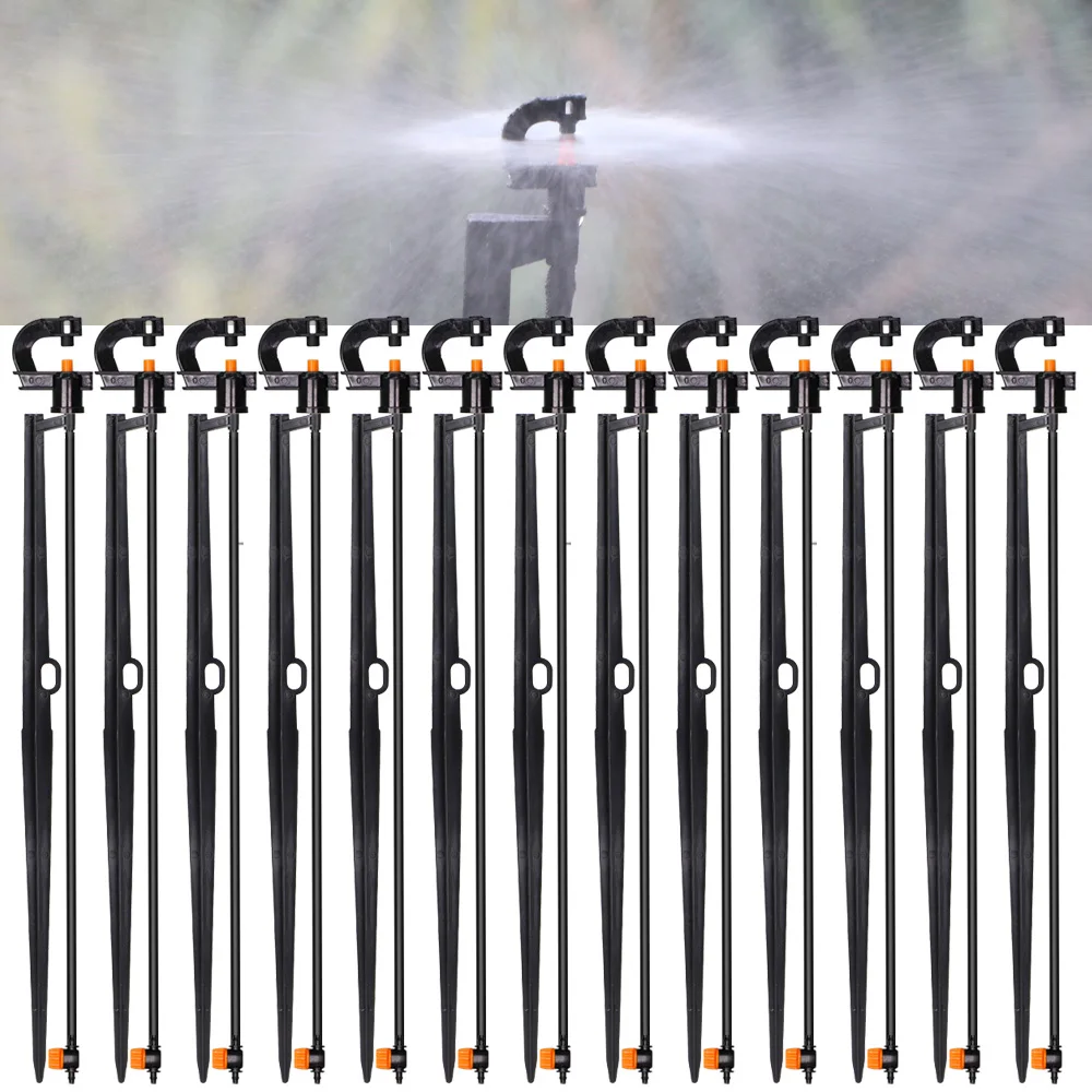 

10PCS 360° Greenhouse Refraction Micro Nozzle Garden Drip Irrigation Misting System Hanging Humidifier Sprayer w 4/7mm Barb