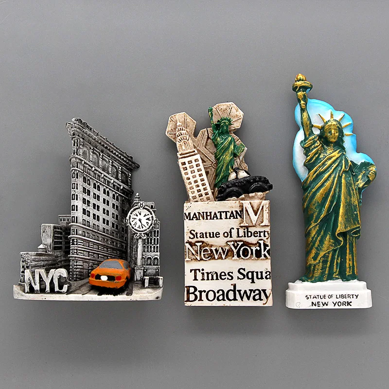 American Tourism New York Statue of liberty Atlantic City Times Square New York City fridge magnet magnetic refrigerator sticker