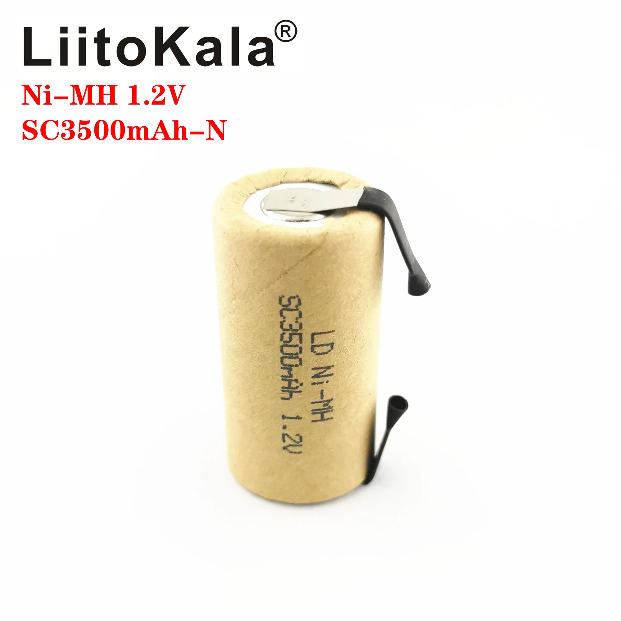 LiitoKala 1.2 فولت SC3000mAh حفار كهربائي بطارية قابلة للشحن ni-mh بطاريات مع علامات التبويب لحام نقاط لشحن اليد لتقوم بها بنفسك nicke