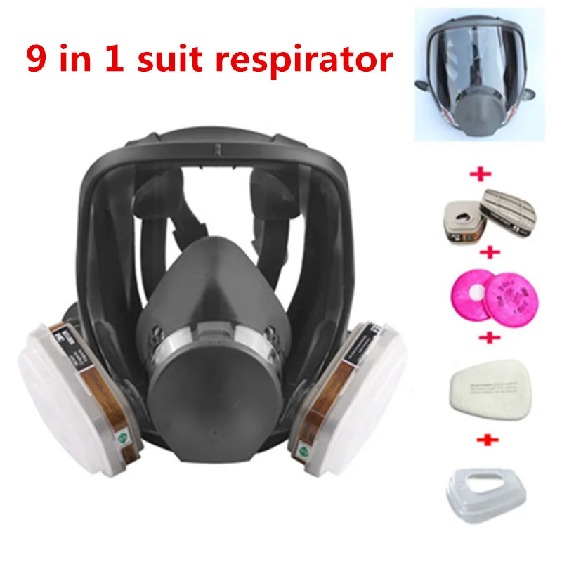 9 in 1 spraying 6800 gas masks same spraying safety gas masks full face masks gas masks