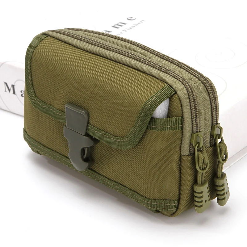 Tactical Molle Pouch Belt Waist Bag Military Small Pocket Outdoor Mobile Phone Pouch For 6.5\'\' Phone Hunting Travel Camping Bags