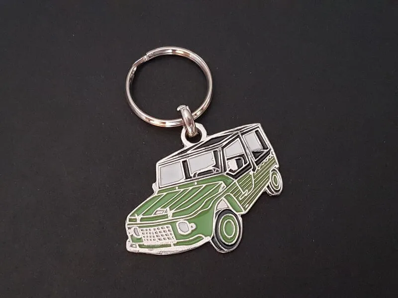 Keychain Citroen Mehari (green) profile key ring