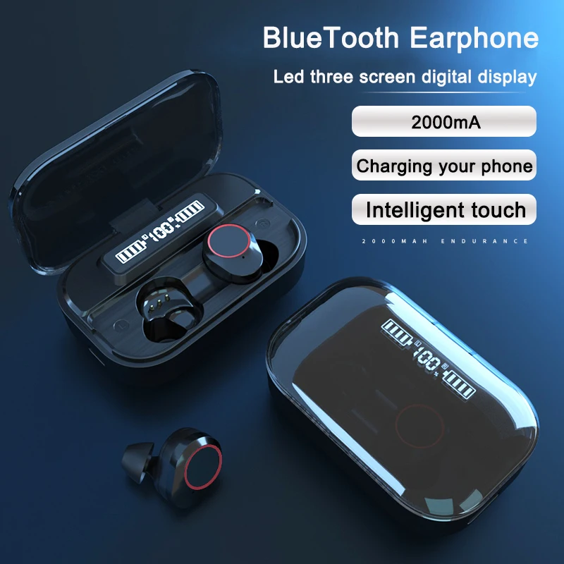 

Fone TWS Bluetooth 5.1 Earphones Fones Charging Box Wireless Headphone Sports Waterproof Earbuds Headsets With Microphone