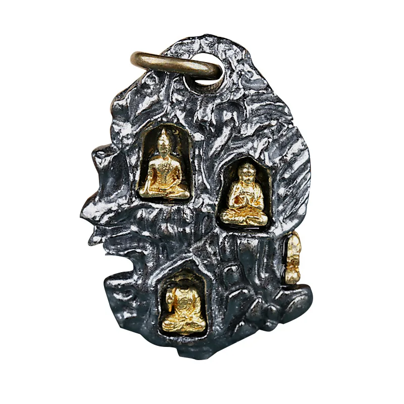 

Really 100% S925 sterling silver Buddha design Simple and fashionable silver pendant