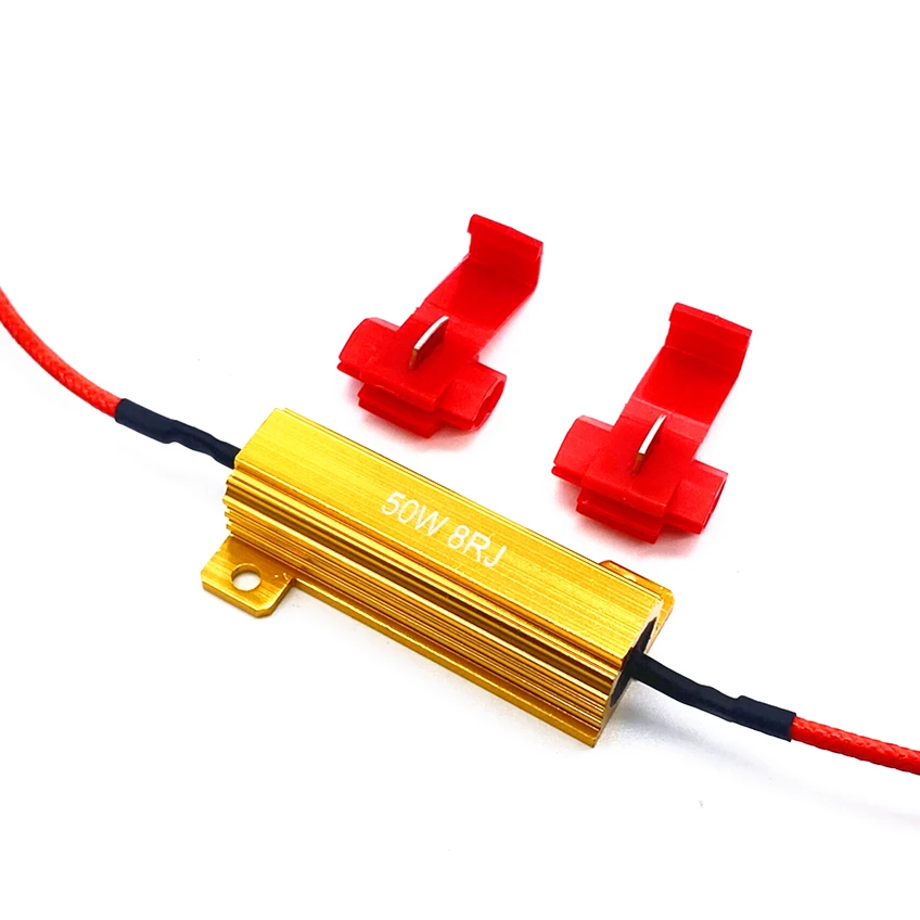 2 stücke 50w 6ohm 8ohm 10ohm Last Widerstände LED-Blitz Rate Blinker Licht Anzeige Controller Bremse Lauf Motorrad