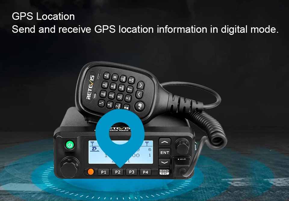 Retevis RT90 DMR Digital Mobile Radio Autoradiosender Walkie Talkie VHF UHF Dual Band High Output Power Transceiver für Trip – Detail 17