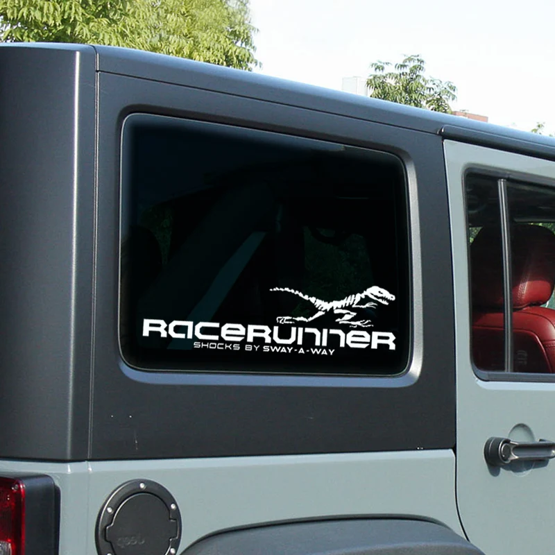 

RaceRunner наклейка на автомобиль с динозавром, креативные аксессуары для декора автомобиля, наклейки с животными, вырезанные наклейки на автомобиль для Jeep/Honda CRV