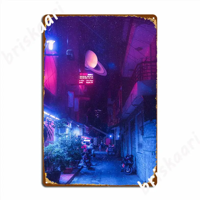 Alley Metal Plaque Poster Garage Decoration Club Home Living Room Printing Tin Sign Poster