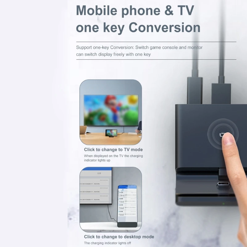 Adattatore Video compatibile HDMI 1080P al caricatore della Docking Station del convertitore TV per Switch/Switch Lite