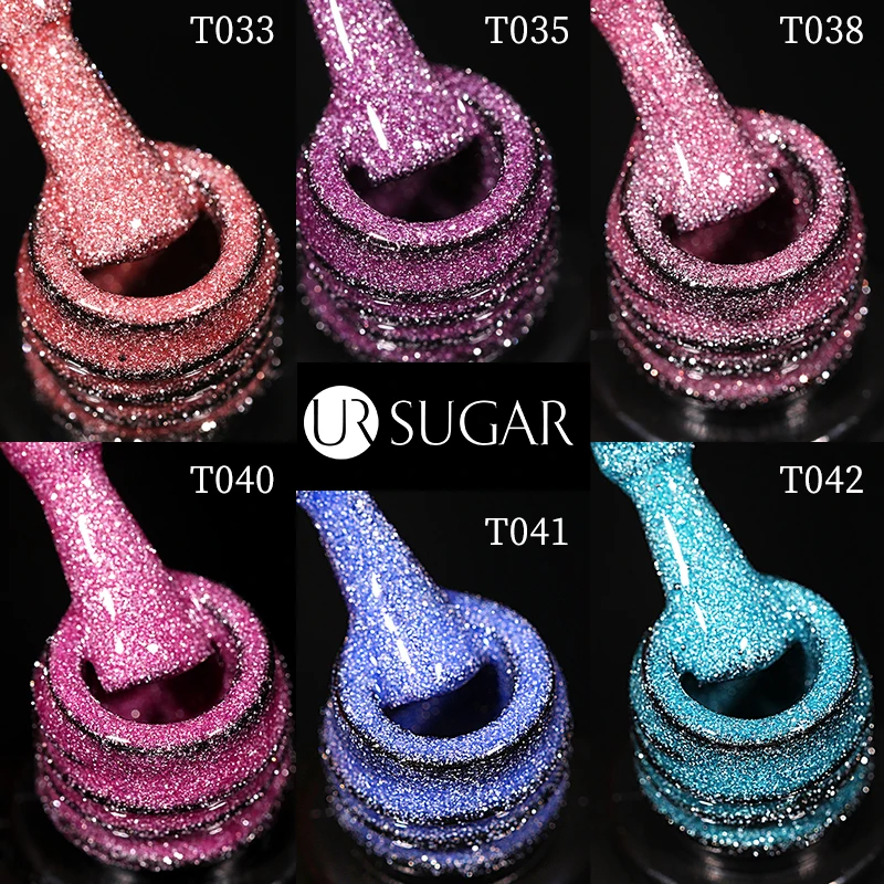 UR SUGAR Reflective Thermal Gel Nail Polish 7.5ml Semi Permanent Soak Off UV LED Gel Polish Nail Art Varnish For Manicure New