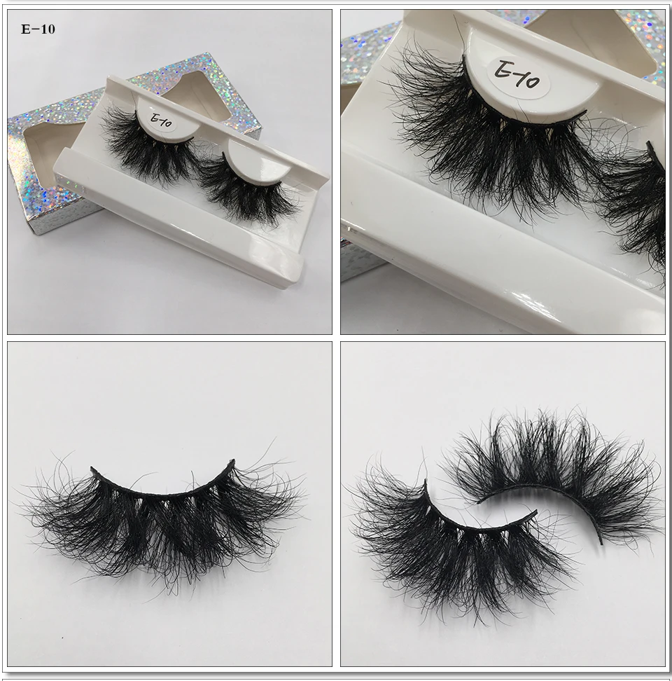 Neue nasse flauschige Nerz Wimpern mit Spikes Make-up Anbieter 16mm 18mm 25mm Volumen lang natürlichen Look Nerz Wimpern Großhandel – Detail 28