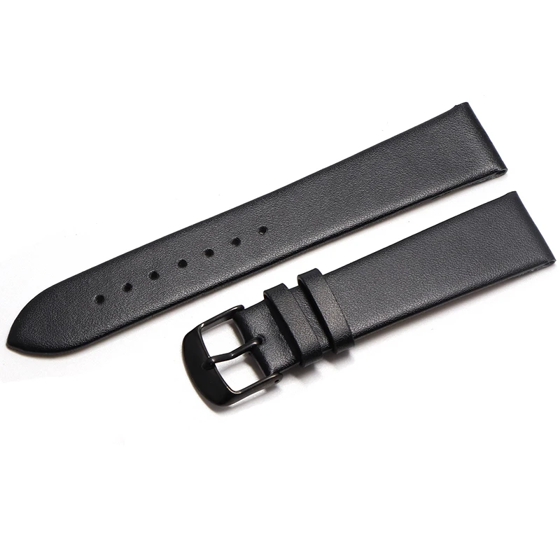 Cowhide watch band genuine leather 18mm 20mm 22mm  thin smooth watch strap belt Suitable for DW watches galaxy watch gear s3