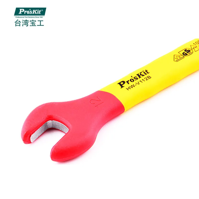 New Proskit VDE 1000V high voltage insulation power maintenance electrician high voltage open end wrench 6-32mm