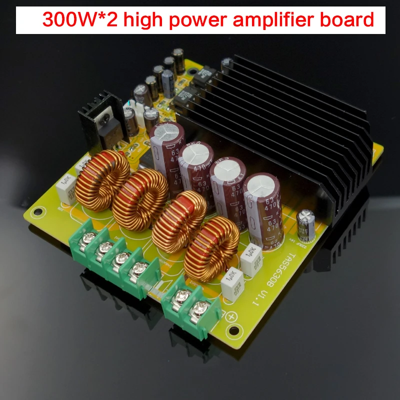 

2*300W Digital Power Amplifier Board DIY DC20-50V TAS5630 Class D HIFI High-power Fever Power Amplifier with AD827 Preamp