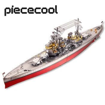 Piececool 3D Metalen Puzzels Puzzel-Slagschip Hms Prince Of Wales Diy Model Building Kits Speelgoed Voor Volwassenen Verjaardagscadeautjes