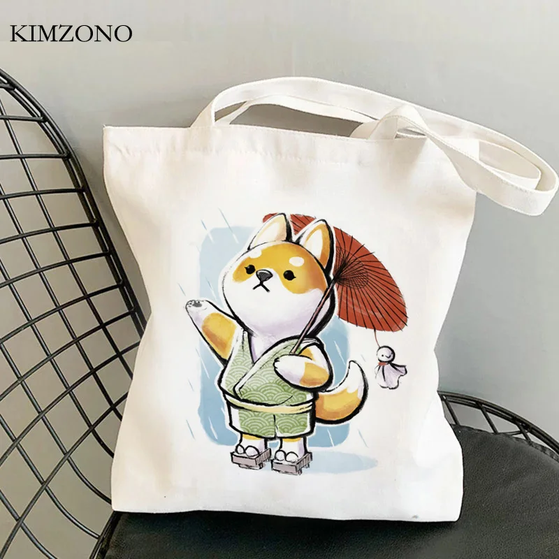 Dog shopping bag bolso eco canvas reusable tote recycle bag bag tote reciclaje grab