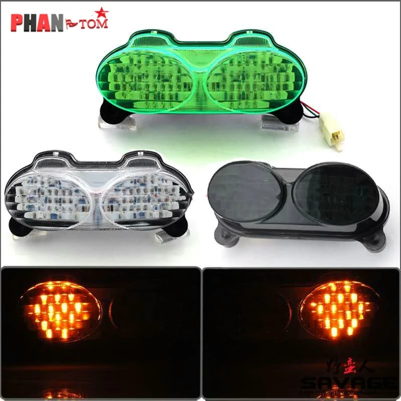 For Kawasaki Ninja ZX-6R ZX-9R ZR7 1998 1999 2000 2001 2002 Rear Tail Light Brake Turn Signals Integrated LED Light Motorcycle