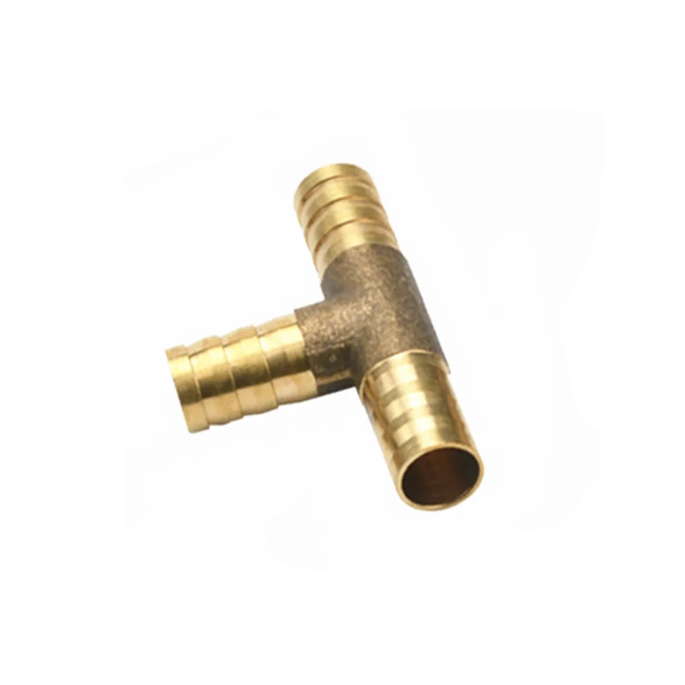 

T-Shape Brass Barb Hose Fitting Tee 4mm19mm 3 Way Hose Tube Barb Copper Barbed Coupling Connector Adapter