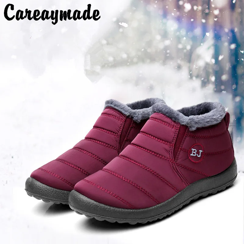 Careaymade-Hot Lovers' anti slip waterproof cotton boots,umbrella cloth snow boots,men's and women's same winter cotton shoes