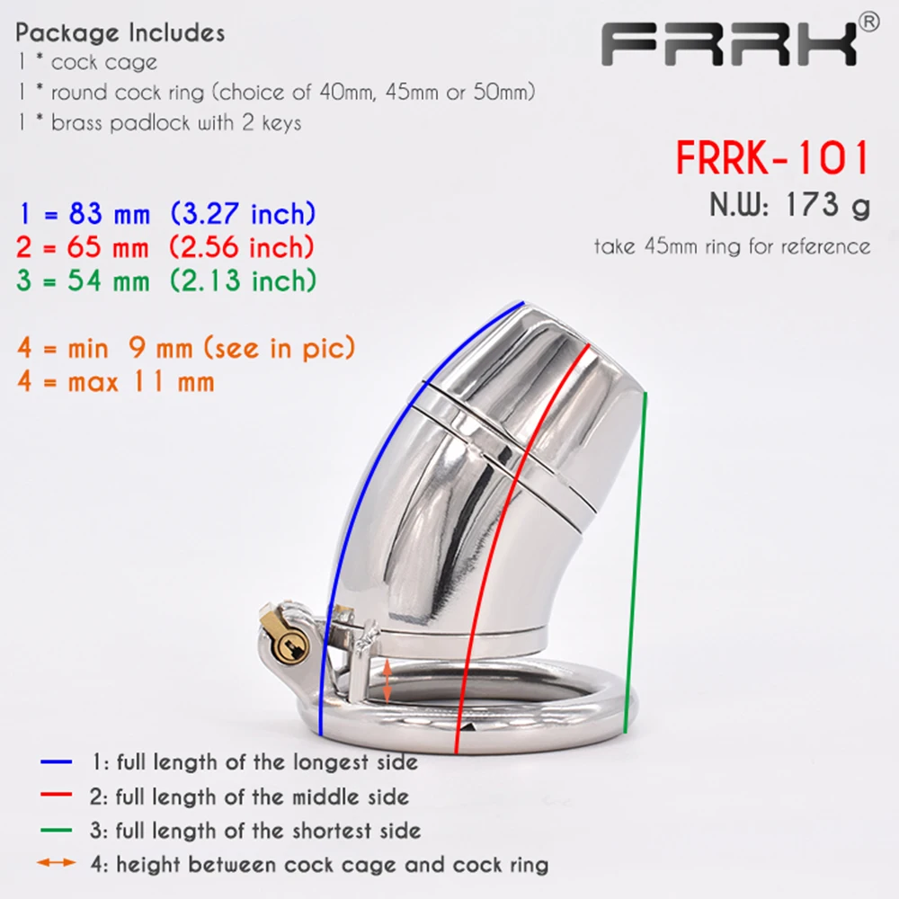 FRRK Chastity Cage with Catheter BDSM Sex Toys for Men Steel Male Bondage Device Urethral Tube Sadism Restraint Penis Ring