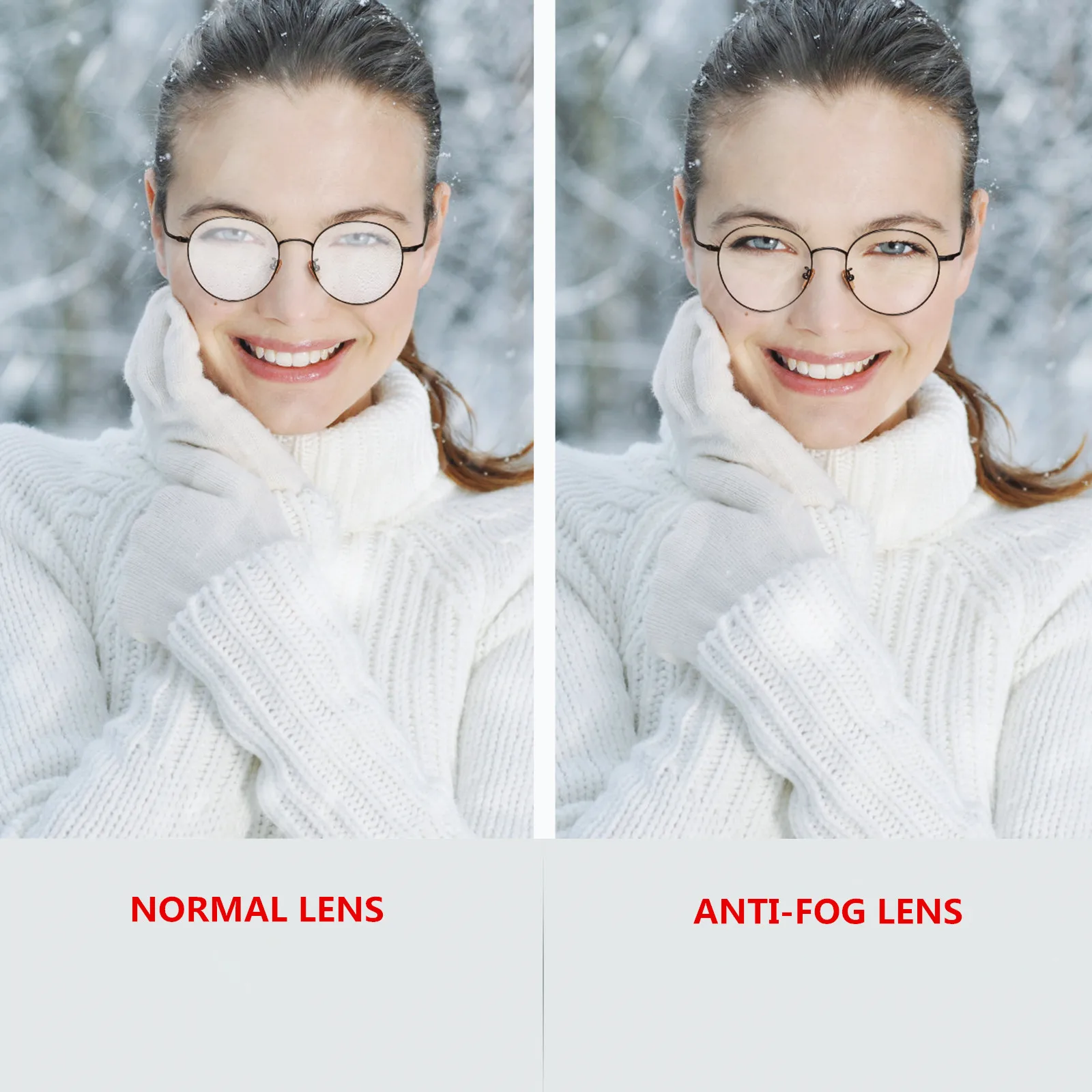 Anti-Fog Lens Index 1.56/1.61/1.67 Optical Lens Aspherica Resin Myopia Prescription Hyperopia Lenses Antifogging Free Match