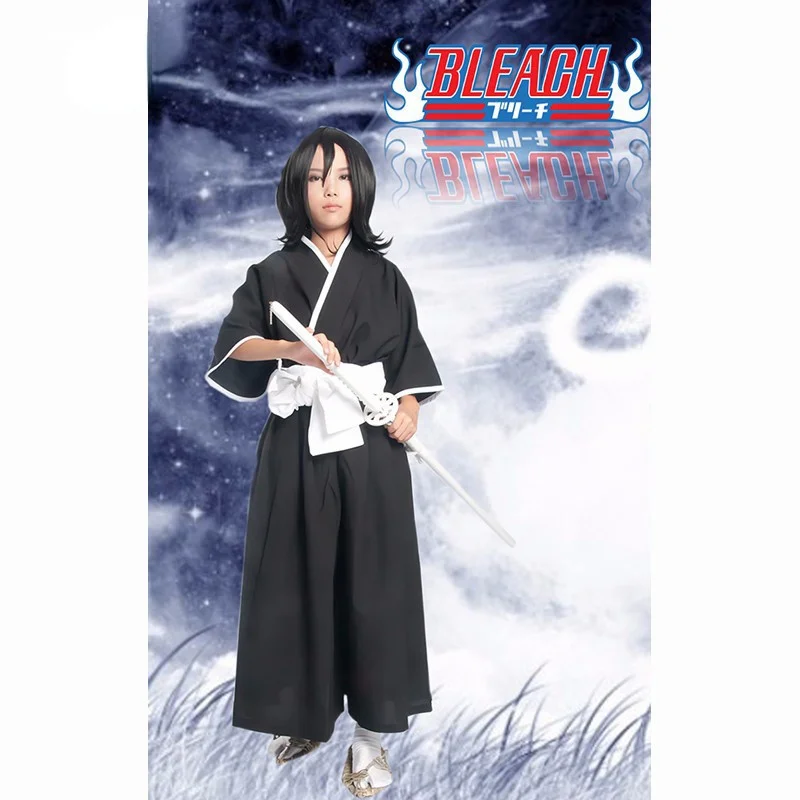 

Anime Bleach Kuchiki Rukia Cosplay Costume Kimono Uniform Full Set