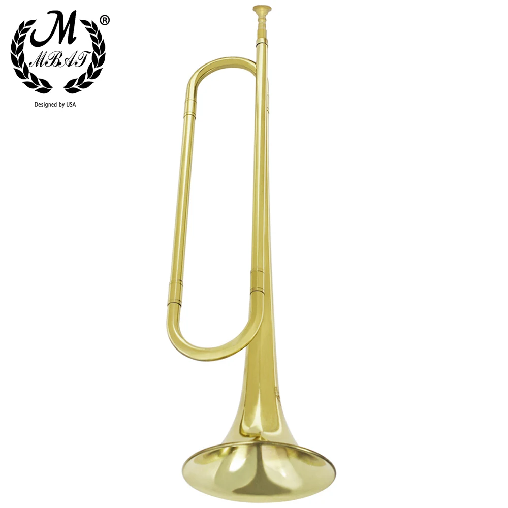 M MBAT Youth Horn Battle Trumpet Brass Musical Instrument School Band Cavalry Beginner Military Orchestra Bugle call to charge