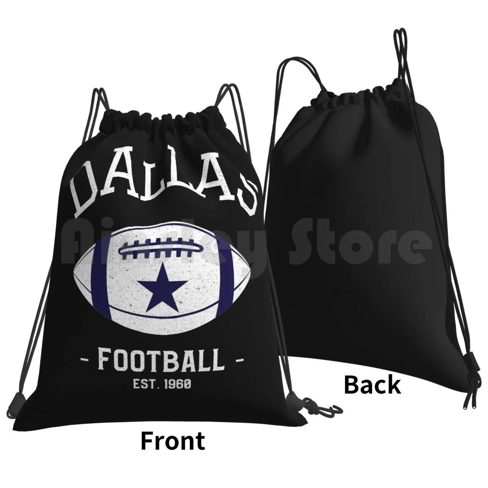 Vintage Dallas Football Sports Team Gift Backpack Drawstring Bag Riding Climbing Gym Bag Dallas Football Cowboys