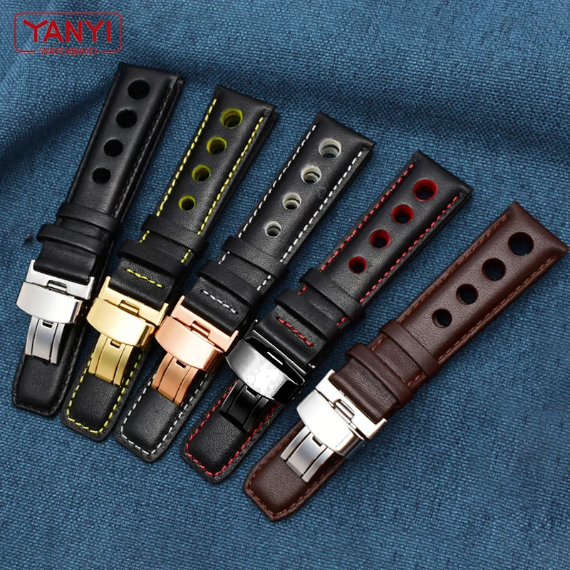 Genuine Leather bracelet For tissot Sports Racing Series PRS516 T91 1853 Top layer cowhide Watch band 20mm for chopin watchband