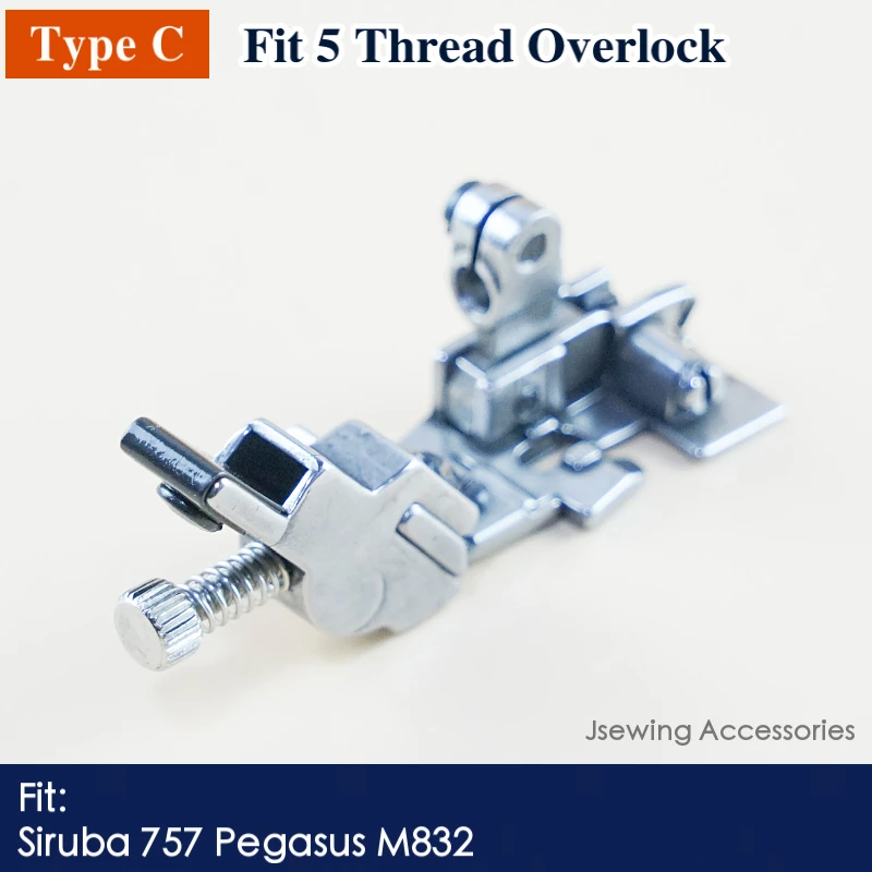 Taśma elastyczna stopka dociskowa dla Overlock części do maszyn do szycia Siruba 747 757 Juki MO-6900 Pegasus M700 M800 Jack 798 6 rozmiar