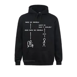 Men Pullover Hoodie Sudo Make Me Popcorn Funny Programming Pullover Hoodie Programmer Coding Software Web Coder Anime Sweater