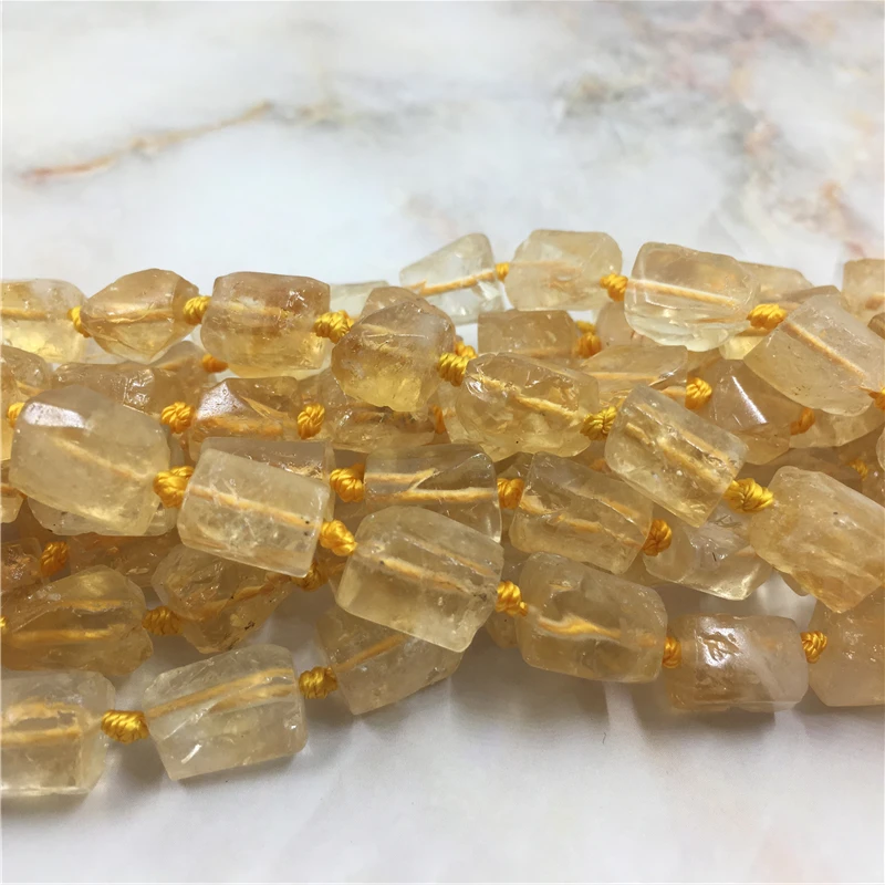 

Натуральные желтые хрустальные бусины в форме цитрина для изготовления браслетов и ожерелий DG0003