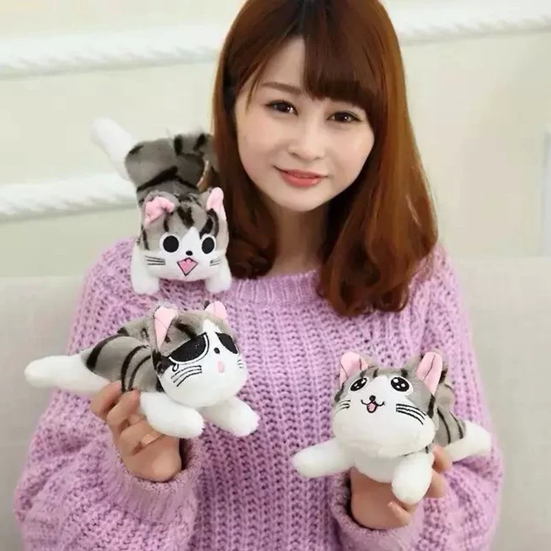 子供用の猫のぬいぐるみ,子供用の柔らかい動物人形,チーズキャットのぬいぐるみ,枕,女の子へのギフト,20/30cm