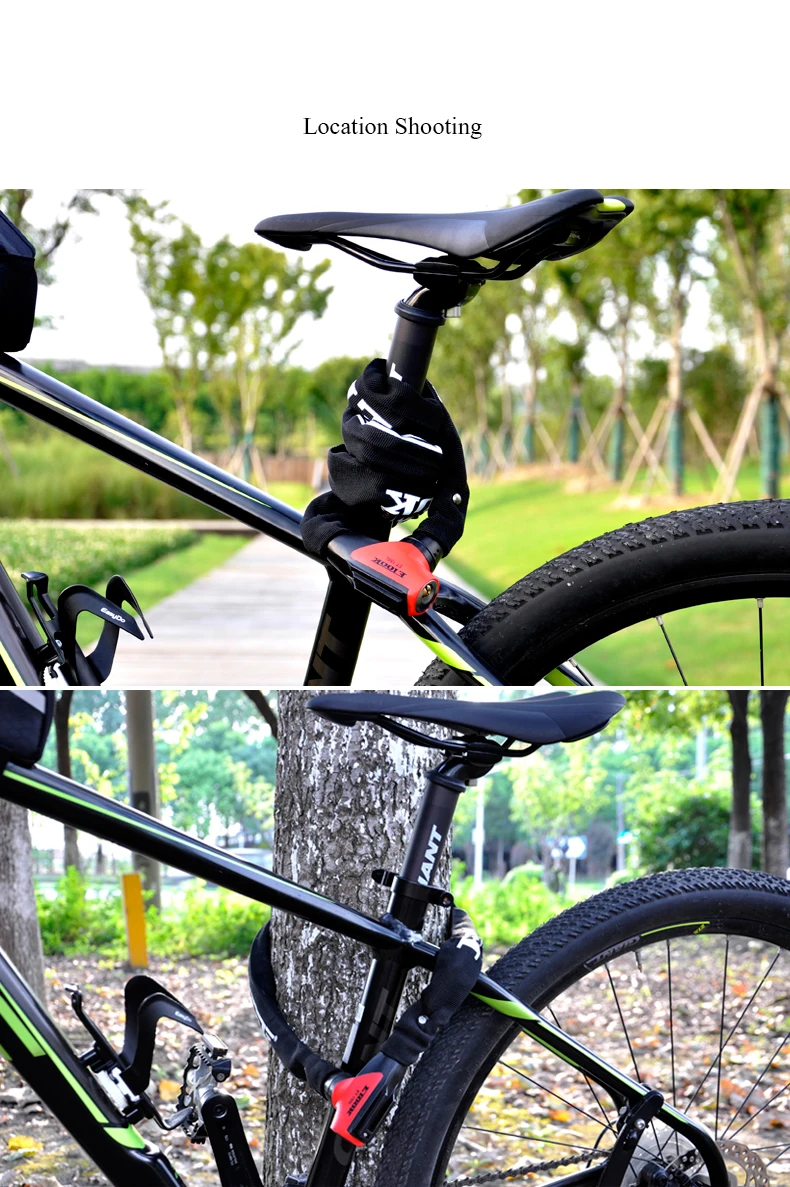 Etook Fahrrad Kettenschloss Mountain Road Bike Motorrad Anti-Diebstahl Kettenschloss Heavy Duty Tür Roller Schloss Fahrrad Zubehör – Detail 8