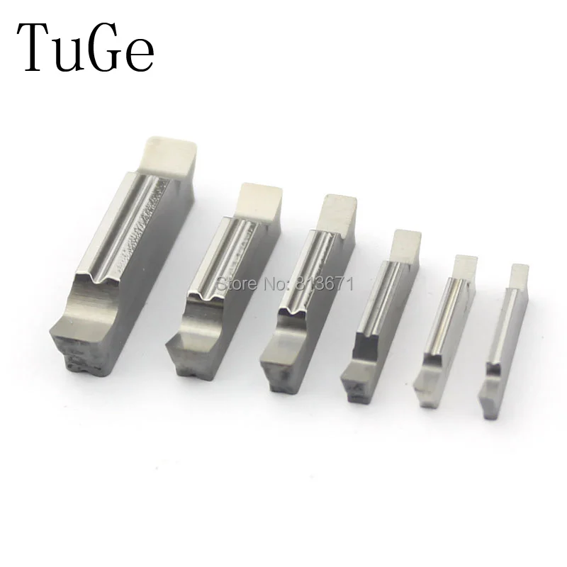 10pcs CNC Lathe Grooving Blade Turning Tool Hard Alloy Carbide Inserts Lathe Cutter for Non-ferrous metal, Aluminum,Copper