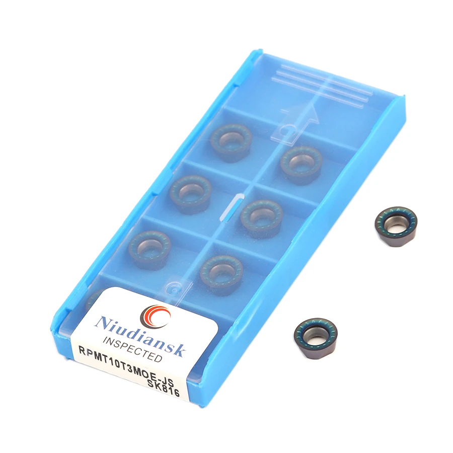 RPMT1003MOE-JS SK816 آلة خرط تعمل بالتحكم الرقمي بواسطة الحاسوب أدوات RPMT10T3MOE-JS SK816 كربيد قاطعة المطحنة R5 تصلب شفرات من الفولاذ تحول أدوات
